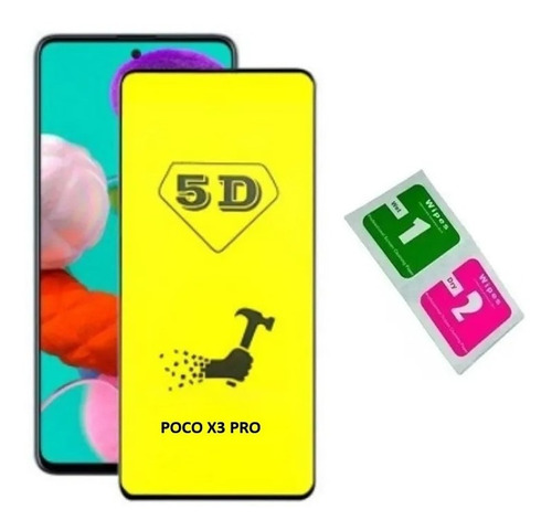 Película 5d Gel Nano Para Xiaomi Poco X3 Pro