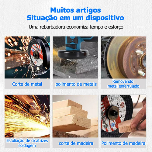 Lixadeira Portátil Esmerilhadeira Angular Com Baterias 12v