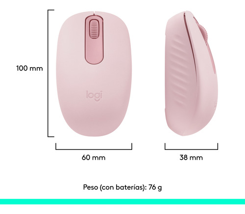 Mouse Inalámbrico Bluetooth Logitech M196 Rosa