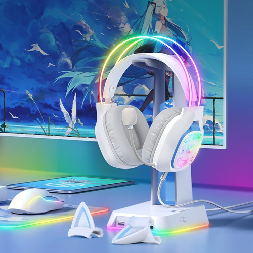 Onitoon Cat Ears Auriculares De Juegos Con Micrófono De Canc