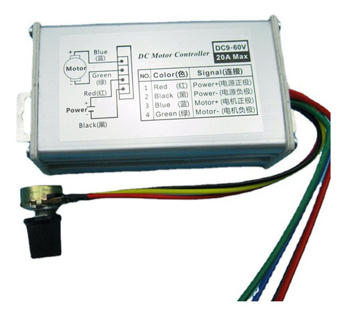 / Controlador De Del Motor De 9v 12v 24v 36v 48v 60v Pwm Dc