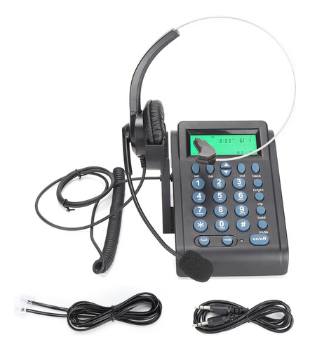 Telefone Com Fio Ht910 Call Center Com Fone De Ouvido