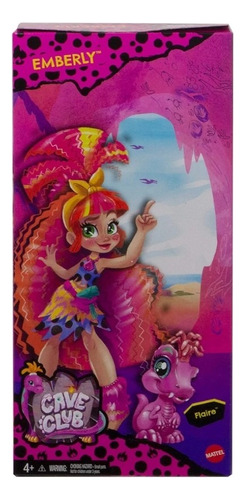 Mattel Cave Club Muñeca Prehistóricas Emberly Con Dino Nuevo