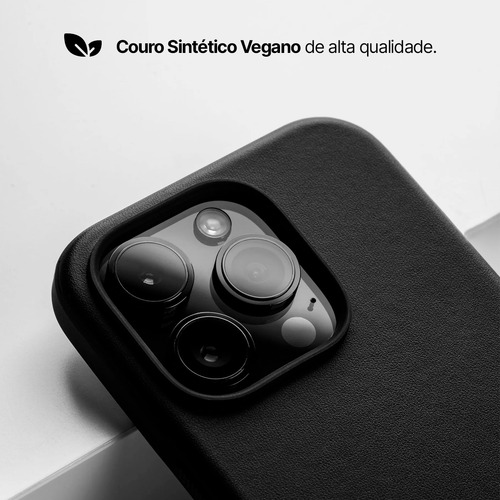 Capa Para iPhone 13 Pro Max Couro Magnético Carga Sem Fio