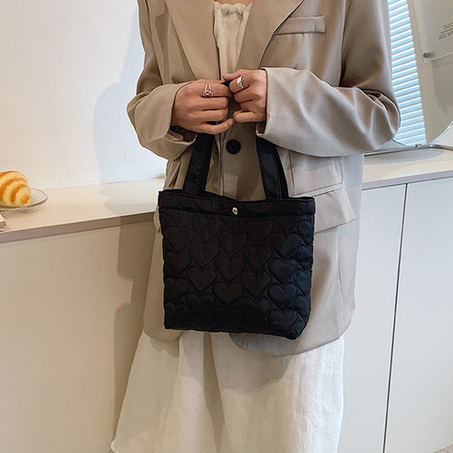 . Bolso Casual Acolchado En Forma De Corazón For Mujer,