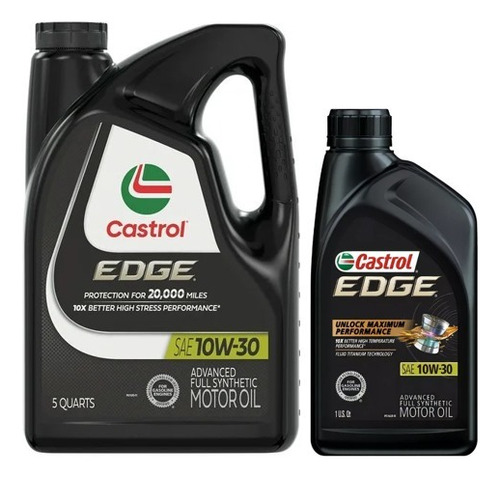 Aceite Castrol Edge 10w30 1 Garrafa 4.73lt + 1 Botella 946ml