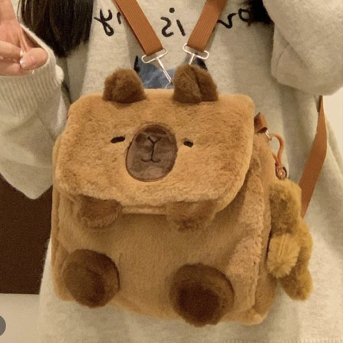 Mochila Capibara Mochila Backpack Carpicho Para Mujer Mochila Kawaii De Moda Mochila Bonita