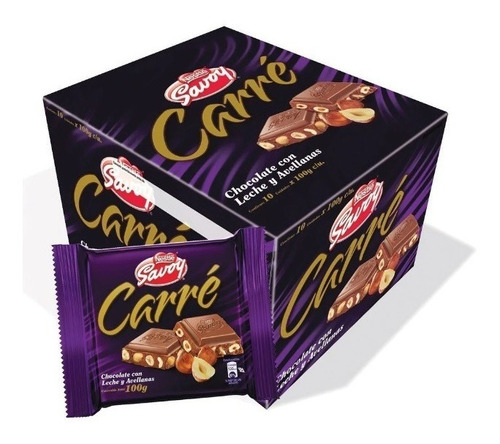 Chocolate Venezolano Importado Nestlé® Savoy® Carré Caja X 5
