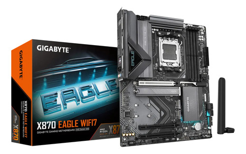 Placa-mãe Gigabyte X870 Eagle Wifi7 Am5 Ddr5 Pcie 5.0 cor preta