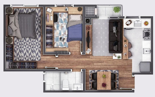 Apartamento 2 Quartos, Sacada Com Churrasqueira