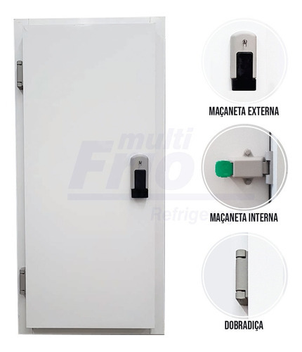 Porta Giratória Para Câmara Fria 1,80 X 0,80 Metros