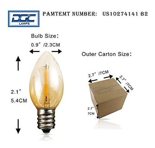 C7 E12 Bombilla Led Repuesto Para Candelabro 0,5 Vidrio