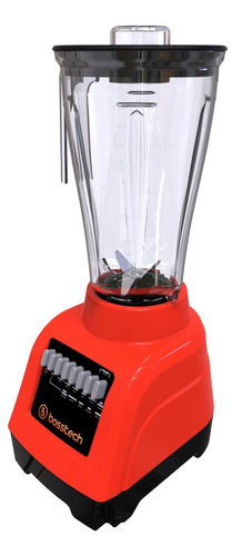 Licuadora Bosstech Bsed-b1 2 L Roja Con Vaso De Plástico