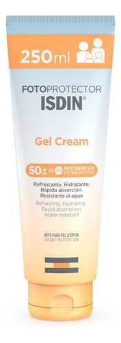 Fotoprotector Isdin Gel Cream Fps50 Resistente Al Agua 250ml