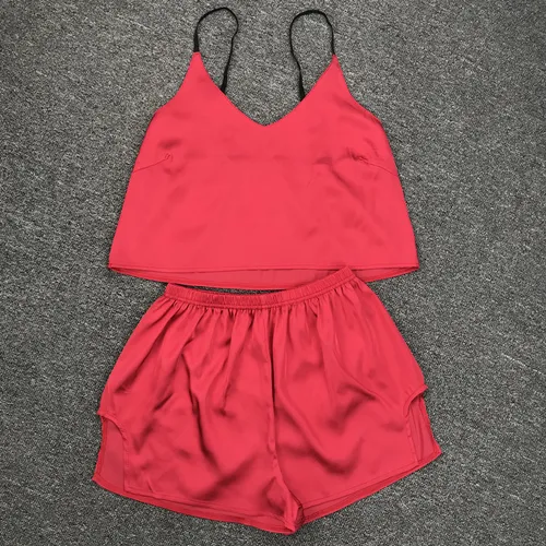 Pijama Para Mujer, Conjunto De Seda, Ropa De Dormir Satinada