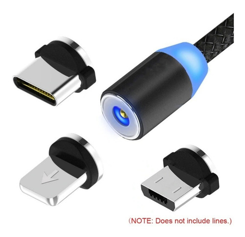 Cabo Carregador Magnético 3 Em 1 Tipo C/lightning Micro Usb 