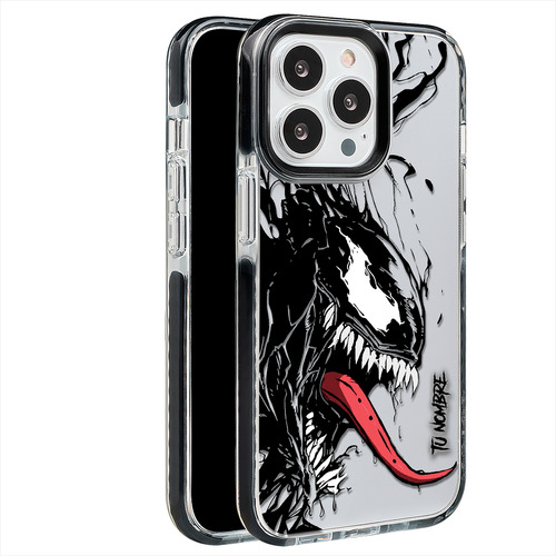 Funda Para iPhone Venom Spiderman Nombre Personalizado