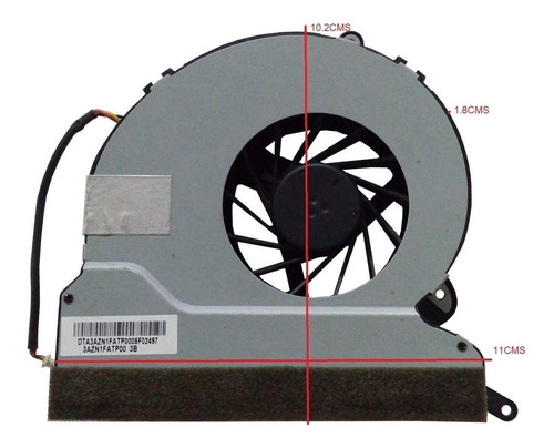 Cooler Fan Ventilador Hp One 200/ Ms220 Parte:3azn1fatp10