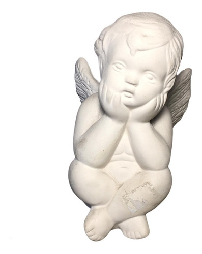 Angel Pensando Piernas Cruzadas Para Pintar De Ceramica 