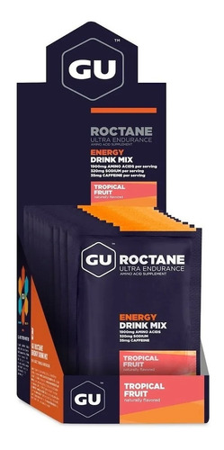 Hidratacion Running Gu Energy Roctane Drink Mix Tropical Fru Color Multicolor Sabor Tropical fruit