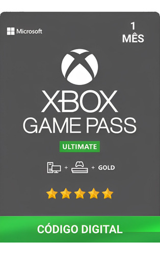 Passe de Jogo Xbox Microsoft XBOX Game Pass Ultimate 1 mês (Xbox, PC, XCloud) 