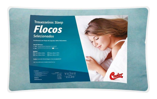 Travesseiro Castor Sleep Flocos Selecionados 45x65x12cm Cor Branco