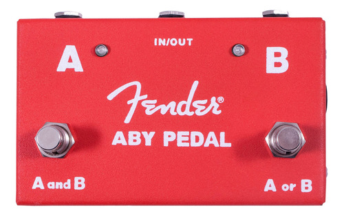 Fender Aby - Interruptor De Pie De Pedal, Color Rojo