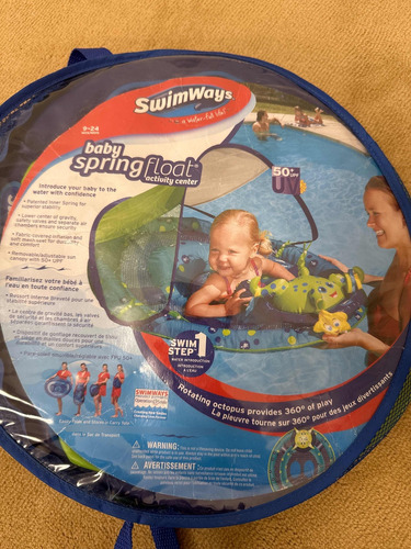 Salvavidas Flotador Para Bebés Swimways Con Toldo Ajustable