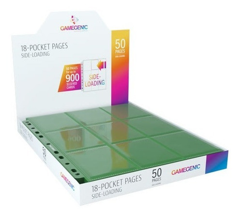 Display 50 Hojas Archivador 18-pocket Sideload Green/one Up