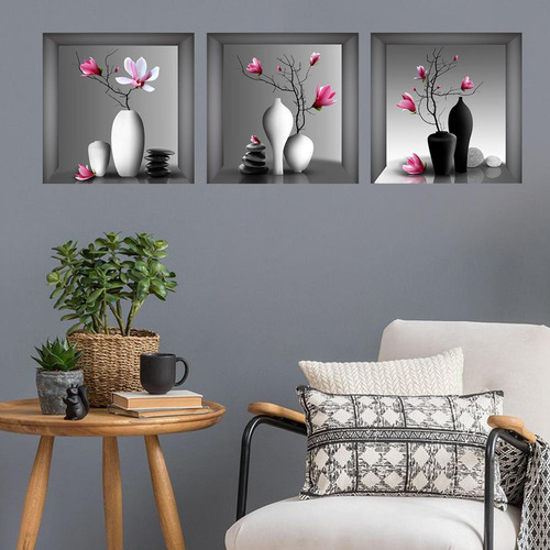 2 X 3x Impresión Floral De Arte De Pared,, De
