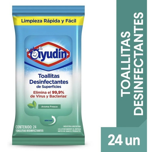 Toallitas Humedas Desinfectantes Aroma Fresco X24 U Recarga