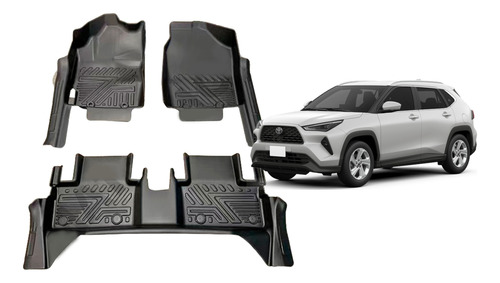 Set Pisos Rigido Tipo Bandeja Para Toyota Yaris Cross 2023 -