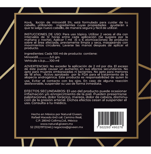 Imagen 8 de 8 de Minoxidil 5% - 3pack Tratamiento Crecimiento Cabello Y Barba