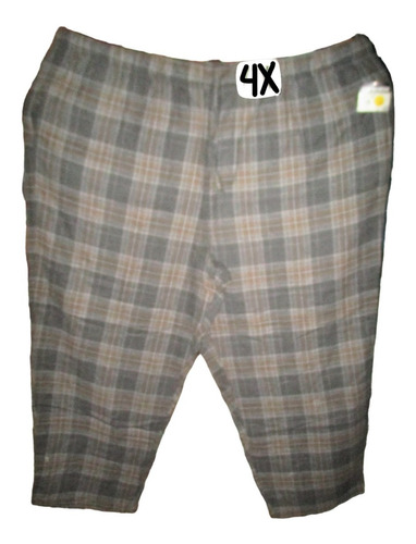 Pantalon Pijama Hombre Lineas Gris/crema Talla 4x Joe Boxer