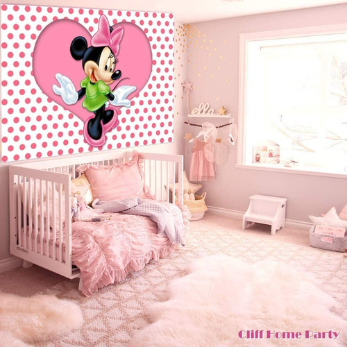 Imagen 2 de 3 de Fondo De Dibujos Animados De Minnie Mouse, Para Fotografias
