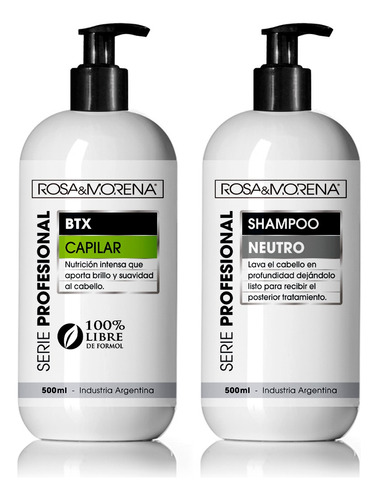 Btx Capilar Sin Formol Y Shampoo Neutro Rosa & Morena