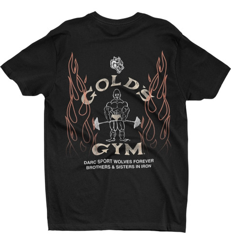 Playera Camiseta Golds Flamas Ll Gym Unisex Oversize