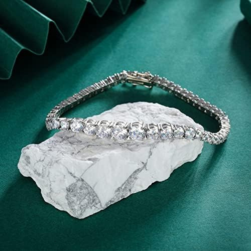 Pulsera De Tenis Con Circonita Cúbica Graduada Para Mujeres