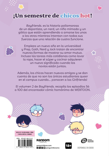 Boyfriends 2: Boyfriends 2., De Refrainbow. Random Comics, Vol. . Editorial Penguin Random House, Tapa Blanda, Edición 1 En Español,