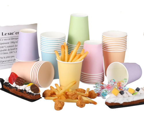 Vaso Stendy Polipapel 8 Onzas Descartable Pack X50 Unidades Color Rosa Pastel