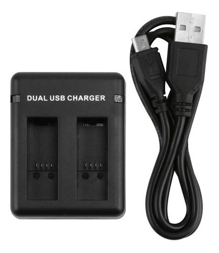 Carregador Usb Duplo De Bateria Para Hero 6 7 Black Gopro 5