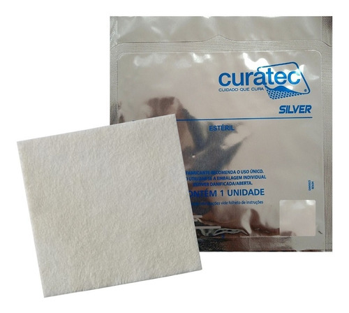 Curatec Curativo Alginato C/ Prata Tratamento De Feridas 1un