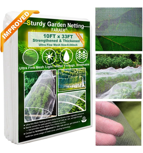 Malla De Jardin Ultra Fina P/plantas Verduras Frutas 3x10m