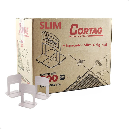 Espaçador 1mm Slim Cortag Para Piso Porcelanato 500 Uni 