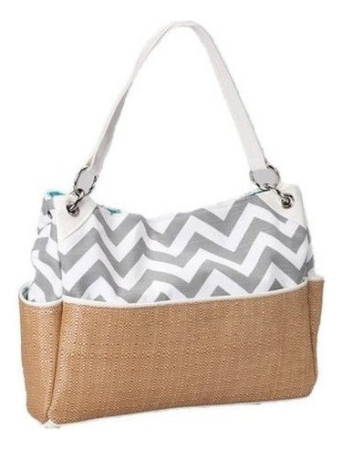 Atrapados Ya Lookin Chic Bolsa De Panales Gris Chevron