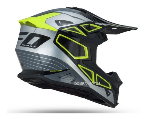 Casco Motocross Ufo Intrepid Silver Fl Crf Atv Utv Dompa Color Gris Tamaño del casco M