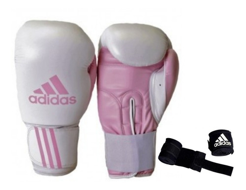 Luva De Boxe E Muay Thai adidas Response Rosa + Bandagem | Frete grátis