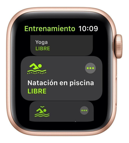 Imagen 3 de 9 de Apple Watch SE (GPS, 40mm) - Caja de aluminio color oro - Correa deportiva Rosa arena
