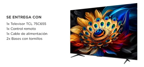 Smart Tv 75 Pulgadas Tcl Qled 75c655a Uhd Google Tv-rv 120hz