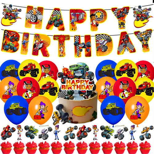Kit Cotillon Cumpleaños Blaze Y Los Monster Machine